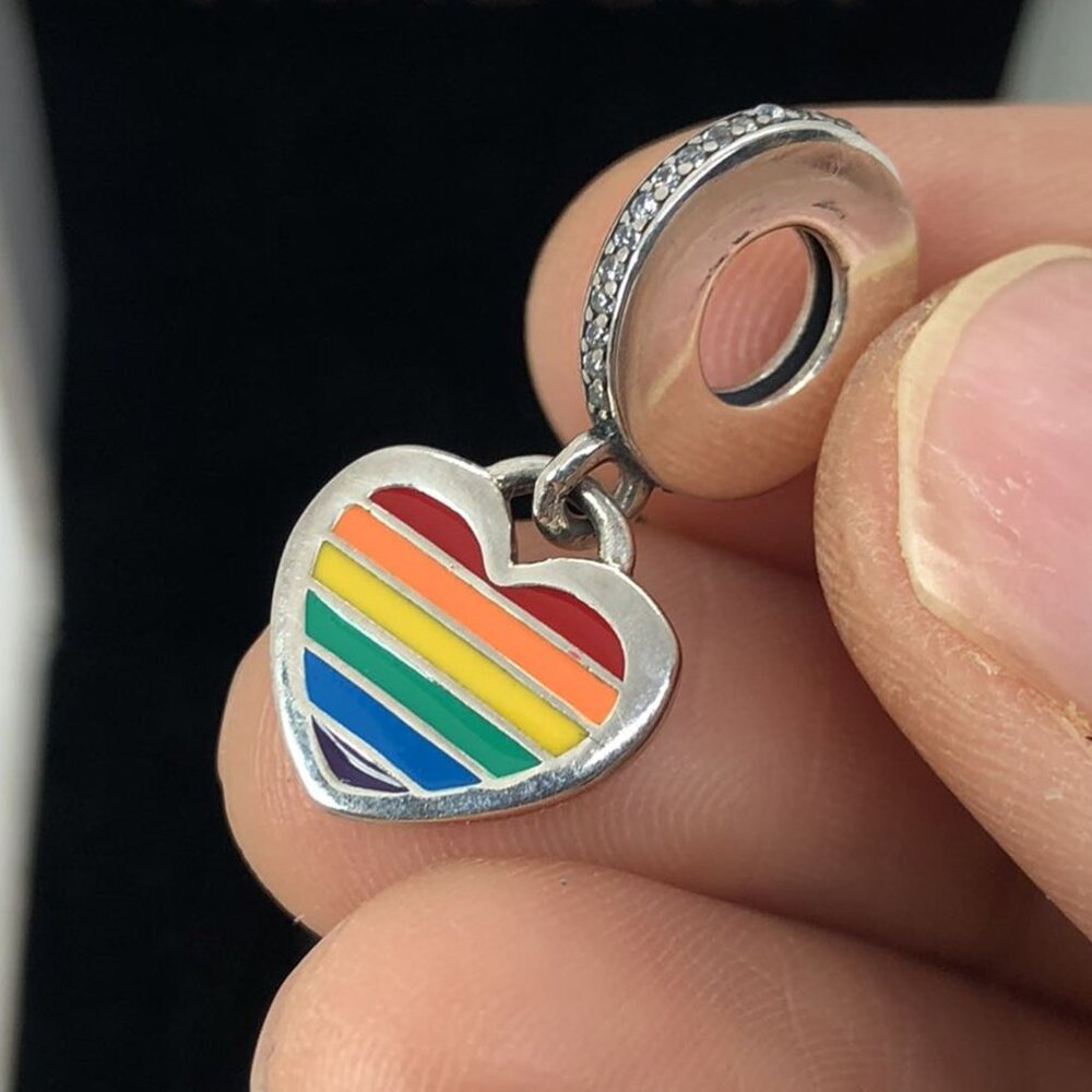 ✨🔥Pandora Rainbow Pride Dangle Charm S925 Silver with box